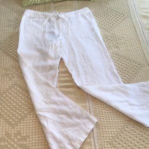Tommy Bahama white linen pants